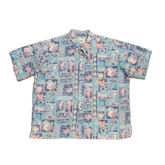 Kahala Christmas Aloha Shirt Mens XXL Cotton Reverse Print Hawaiian Surfin Santa - Picture 5 of 13